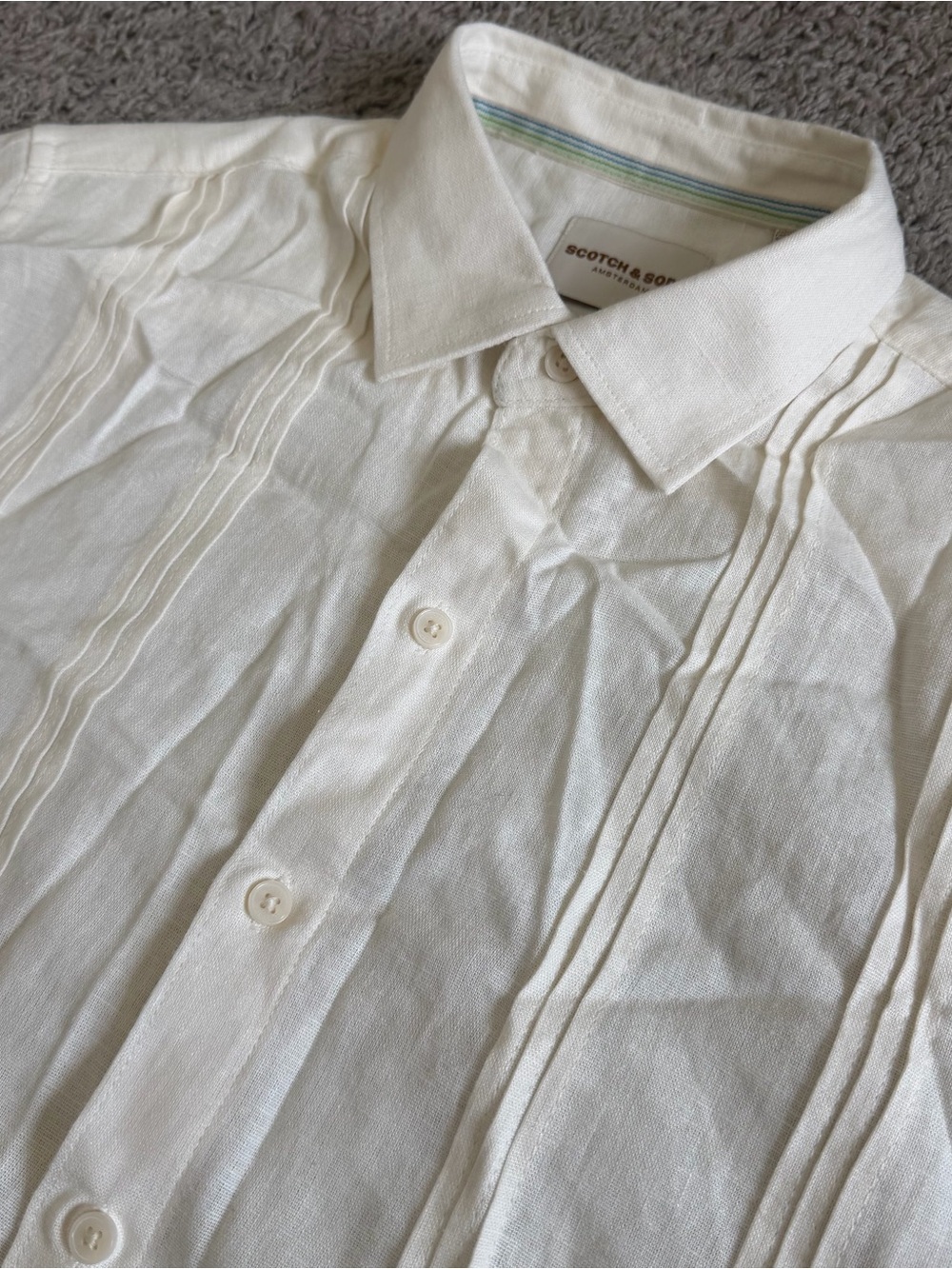 Scotch & Soda Short Sleeve Button Down Linen Shirt
